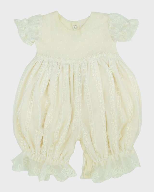 Girl's Mary Catherine Lace Bubble Romper, Size Newborn-24